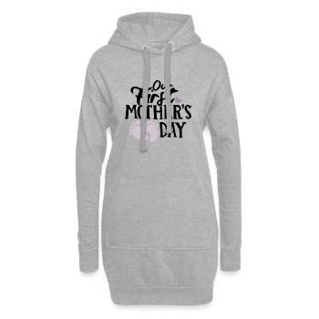 Premier bébé de la fête des mères - Sweat-shirt à capuche long Femme - gris chiné - Devant