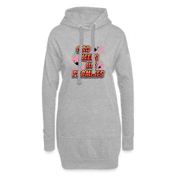 God Keeps His Promises - Hoodie-Kleid - Grau meliert - Vorne