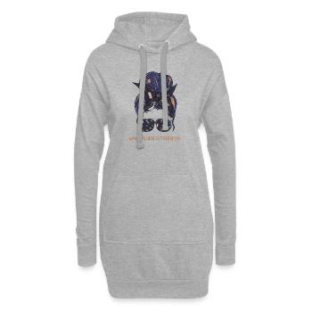 Santé mentale Le violeur 5 - Sweat-shirt à capuche long Femme - gris chiné - Devant