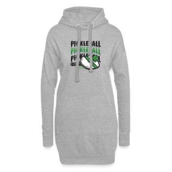 Amateurs de pickleball - Sweat-shirt à capuche long Femme - gris chiné - Devant