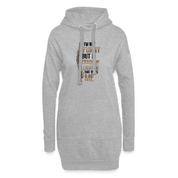 Je ne suis pas drôle - Sweat-shirt à capuche long Femme - gris chiné - Devant