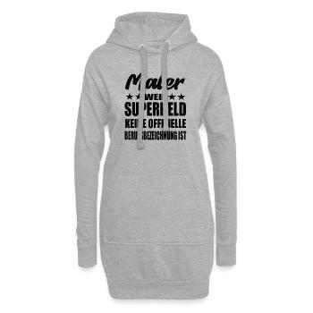 Maler Superheld Spruch - Hoodie-Kleid - Grau meliert - Vorne