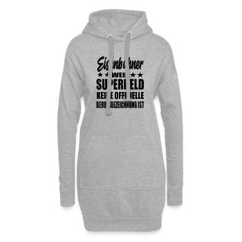 Eisenbahner Superheld Spruch - Hoodie-Kleid - Grau meliert - Vorne