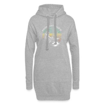 La pêche est ma thérapie - Sweat-shirt à capuche long Femme - gris chiné - Devant