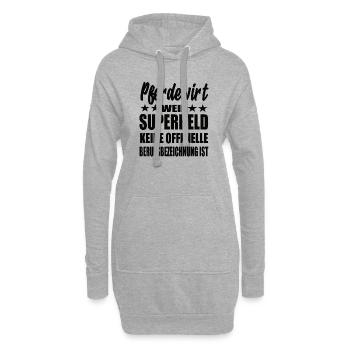 Pferdewirt Superheld Spruch - Hoodie-Kleid - Grau meliert - Vorne