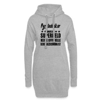 Pyrotechniker Superheld Spruch - Hoodie-Kleid - Grau meliert - Vorne