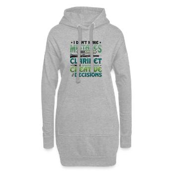 Clarinettiste, fait de la créativité spontanée - Sweat-shirt à capuche long Femme - gris chiné - Devant