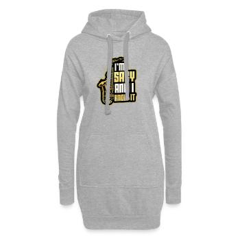 Ich Bin Saxy Und Ich Weiß Es - Saxophon - Hoodie-Kleid - Grau meliert - Vorne