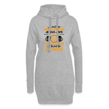 Je veux juste jouer aux fléchettes et bière - Sweat-shirt à capuche long Femme - gris chiné - Devant