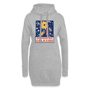 Neue Galaxien entdecken - Hoodie-Kleid - Grau meliert - Vorne