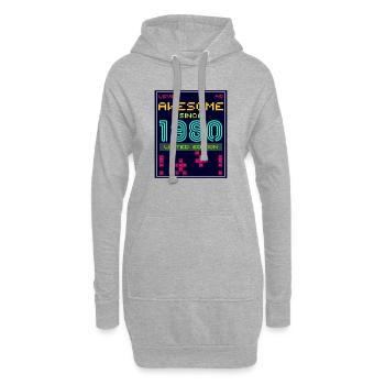 Awesome since 1980 limited edition - Hoodie Dress - heather grey - Front