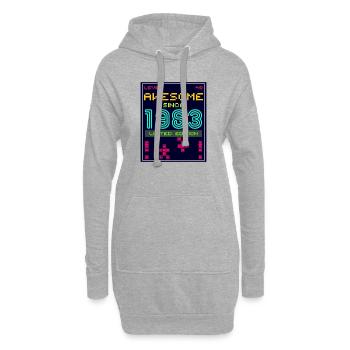 Awesome since 1983 limited edition - Hoodie Dress - heather grey - Front