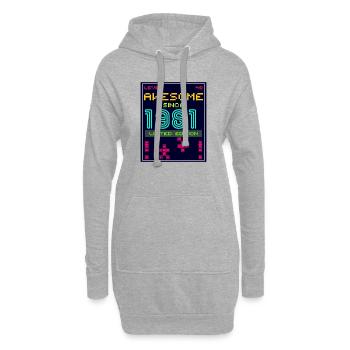 Awesome since 1981 limited edition - Hoodie Dress - heather grey - Front