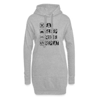 Mangez Sleep Ride Répétez - Sweat-shirt à capuche long Femme - gris chiné - Devant