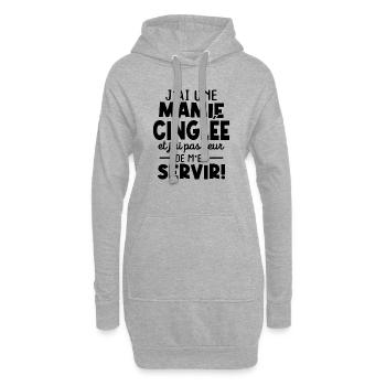 J'ai une mamie cinglée et je peux m'en servir - Sweat-shirt à capuche long Femme - gris chiné - Devant