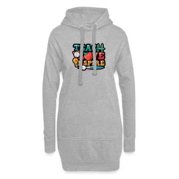 Lehrer Unterrichten, Liebe Inspiriert - Hoodie-Kleid - Grau meliert - Vorne