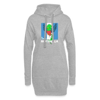 Guatemala Guatemalan Flagge DNA I Geschenk - Hoodie-Kleid - Grau meliert - Vorne