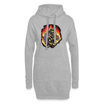 FEUERWEHRLEUTE RETTEN - Hoodie-Kleid - Grau meliert - Vorne
