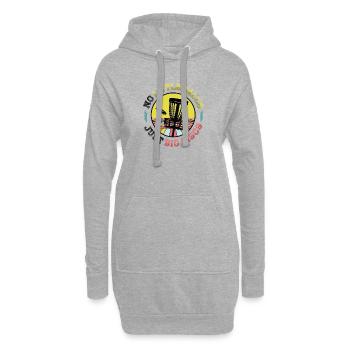 Keine Kleinen Bälle, Nur Große Scheiben - Funny - Hoodie-Kleid - Grau meliert - Vorne