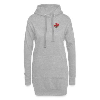 Aufnäher Rote Rosen Cool Vintage Blumen Liebhaber - Hoodie-Kleid - Grau meliert - Vorne
