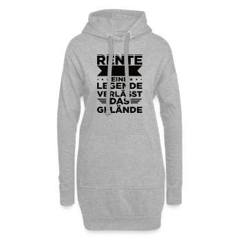 Rente Eine Legende Verlässt Das Gelände - Hoodie-Kleid - Grau meliert - Vorne
