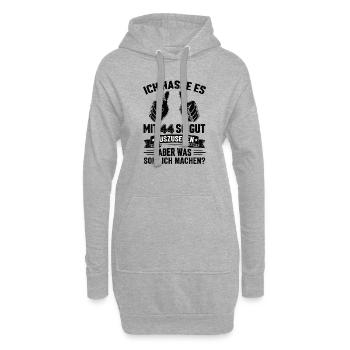 44 Geburtstag 44 Jahre 44 Lebensjahr 44 Lebenalter - Hoodie-Kleid - Grau meliert - Vorne