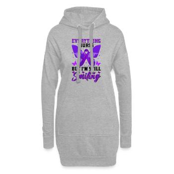 Lupus Bewusstseins Monat - Hoodie-Kleid - Grau meliert - Vorne