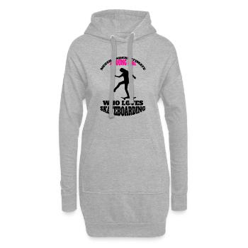 Skateboard Skaten Skater Skate-Fan Skateboarding - Hoodie-Kleid - Grau meliert - Vorne