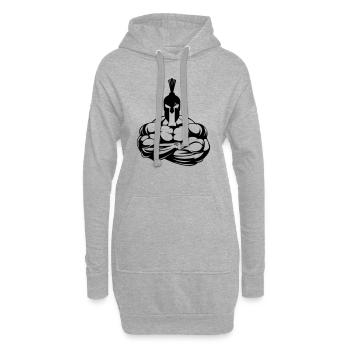 strong spartan - Hoodie-Kleid - Grau meliert - Vorne