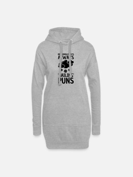 Meteorologie Wortspiel Für Meteorologe - Hoodie-Kleid - Grau meliert