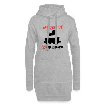 Der Zug hat keine Bremse! Party, Mallorca, JGA! - Hoodie-Kleid - Grau meliert - Vorne