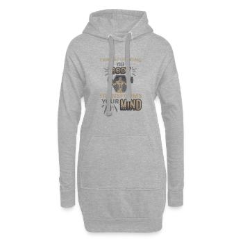 La transformation de votre corps façonne votre - Sweat-shirt à capuche long Femme - gris chiné - Devant