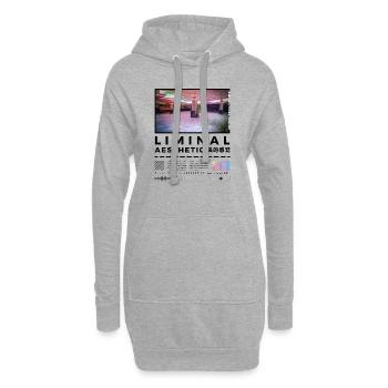 Liminal Spaces Retro 80s & 90s Backrooms Vaporwave - Hoodie-Kleid - Grau meliert - Vorne