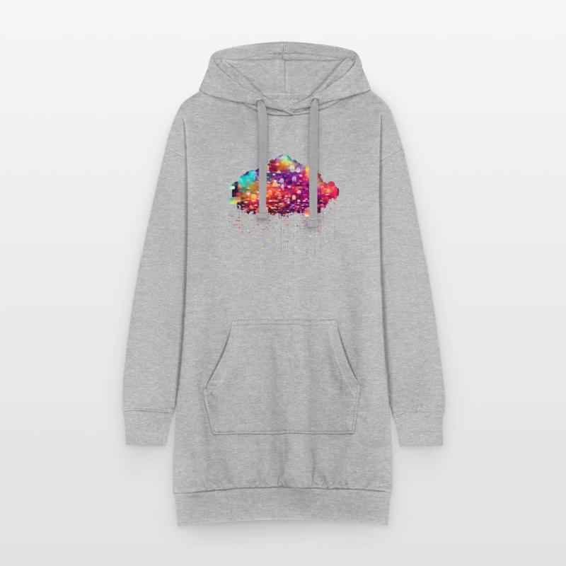 Cloud Computing Cyberpunk Developer IT Computer Sweat-shirt à capuche long Femme