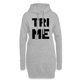 TRI pour moi - Sweat-shirt à capuche long Femme - gris chiné - Devant