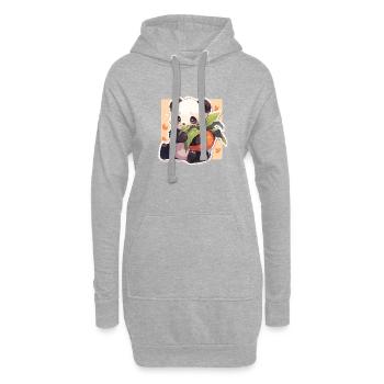 Panda Pandas Panda Ours Bébés Pandas Animaux - Sweat-shirt à capuche long Femme - gris chiné - Devant