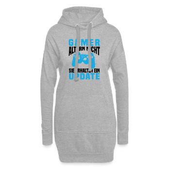 Gamer Altern Nicht Sie Erhalten Ein Update Zocker - Hoodie-Kleid - Grau meliert - Vorne