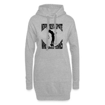Tennisverein Tennisspieler Tennis Tennisliebhaber - Hoodie-Kleid - Grau meliert - Vorne