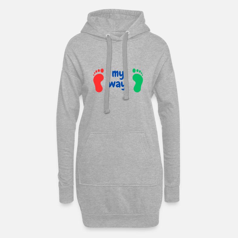 My Way 2 - Hoodie-Kleid - Grau meliert
