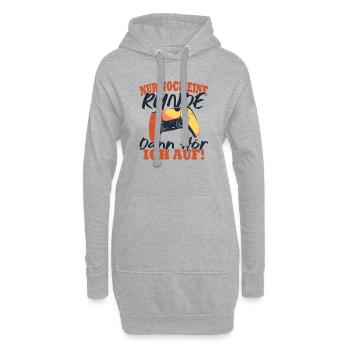 Nur noch eine Runde dann hör ich auf - Hoodie-Kleid - Grau meliert - Vorne
