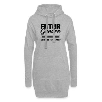Futur gendre Cadeau humour personnalisé - Sweat-shirt à capuche long Femme - gris chiné - Devant