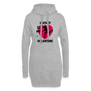 Hockey Geschenk Unihockey Hockeyspieler Feldhockey - Hoodie-Kleid - Grau meliert - Vorne