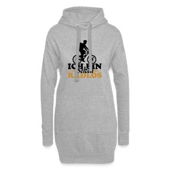 Ich Bin Selten Radlos Fahrrad Fahrradfahrer Männer - Hoodie-Kleid - Grau meliert - Vorne