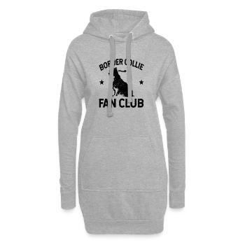 Border Collie Fan Club - Hoodie Dress - heather grey - Front