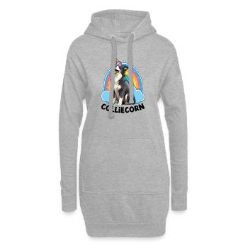 Colliecorn - Hoodie Dress - heather grey - Front