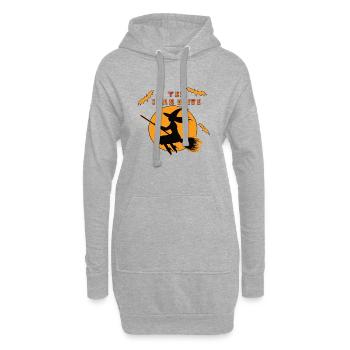 Hexe, ja, ich kann fahren - Hoodie-Kleid - Grau meliert - Vorne