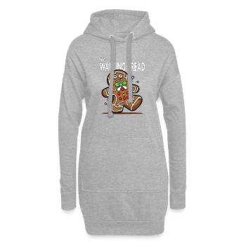 The Walking bread Halloween Zombie Lebkuchen Humor - Hoodie-Kleid - Grau meliert - Vorne