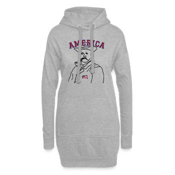 Amerika USA - Hoodie-Kleid - Grau meliert - Vorne