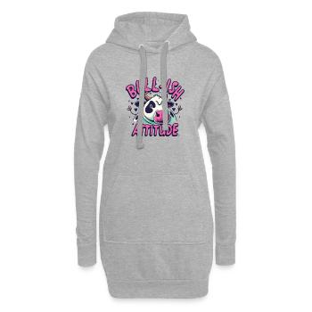 Kuh Kühe Landwirtschaft Bull-Ish Attitude - Hoodie-Kleid - Grau meliert - Vorne