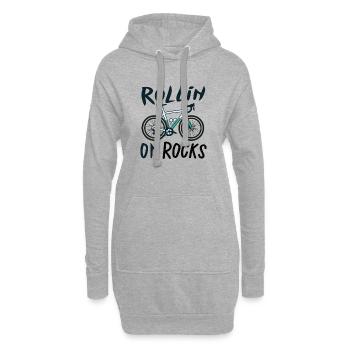 Vélo Gravel Vélos Gravel Gravel Rollin Sur Rochers - Sweat-shirt à capuche long Femme - gris chiné - Devant